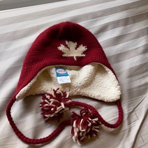 Super adorable knit handmade 100% wool Canada hat
